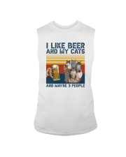 I LIKE BEER AND MY CATS Sleeveless Tee tile