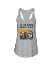 I LIKE BEER AND MY CATS Ladies Flowy Tank tile