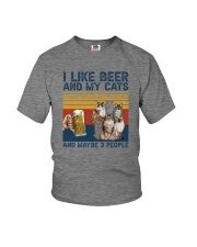 I LIKE BEER AND MY CATS Youth T-Shirt tile