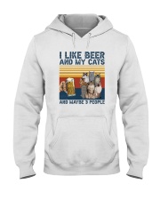 I LIKE BEER AND MY CATS Hooded Sweatshirt tile