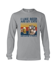 I LIKE BEER AND MY CATS Long Sleeve Tee tile