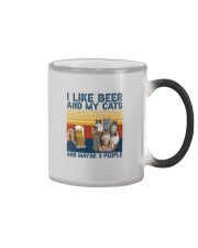 I LIKE BEER AND MY CATS Color Changing Mug tile