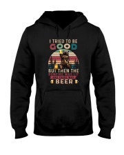 I TRY TO BE GOOD BONFIRE WAS LIT THERE WAS BEER Hooded Sweatshirt tile