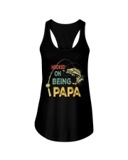 Hooked On Being Papa Ladies Flowy Tank tile