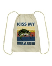 Fishing Kiss My Bass Drawstring Bag tile