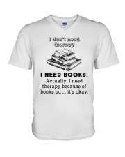 I Need Books V-Neck T-Shirt thumbnail