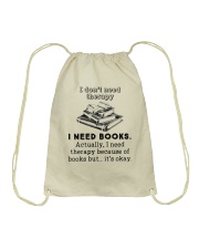 I Need Books Drawstring Bag thumbnail