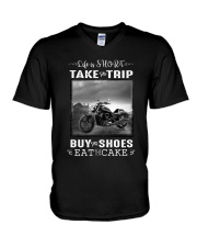 Motorcycle - Life Is Short - Take The Trip V-Neck T-Shirt thumbnail