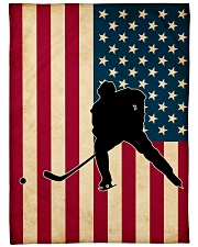 Hockey Funny Flag US Graphic Design Large Fleece Blanket - 60" x 80" front
