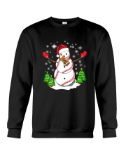 Baseball Christmas Snowman Crewneck Sweatshirt front