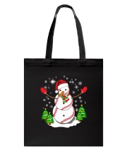 Baseball Christmas Snowman Tote Bag thumbnail