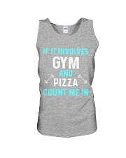 Gym And Pizza Unisex Tank front