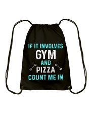 Gym And Pizza Drawstring Bag thumbnail