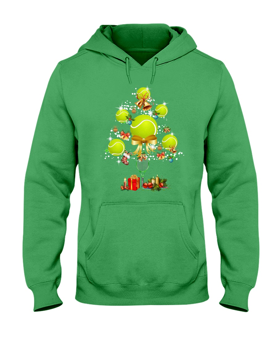 Tennis Tree Xmas Hooded Sweatshirt