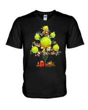 Tennis Tree Xmas V-Neck T-Shirt thumbnail