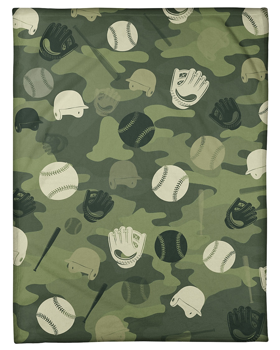 Baseball Camou Small Fleece Blanket - 30" x 40"