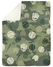 Baseball Camou Large Sherpa Fleece Blanket - 60" x 80" thumbnail