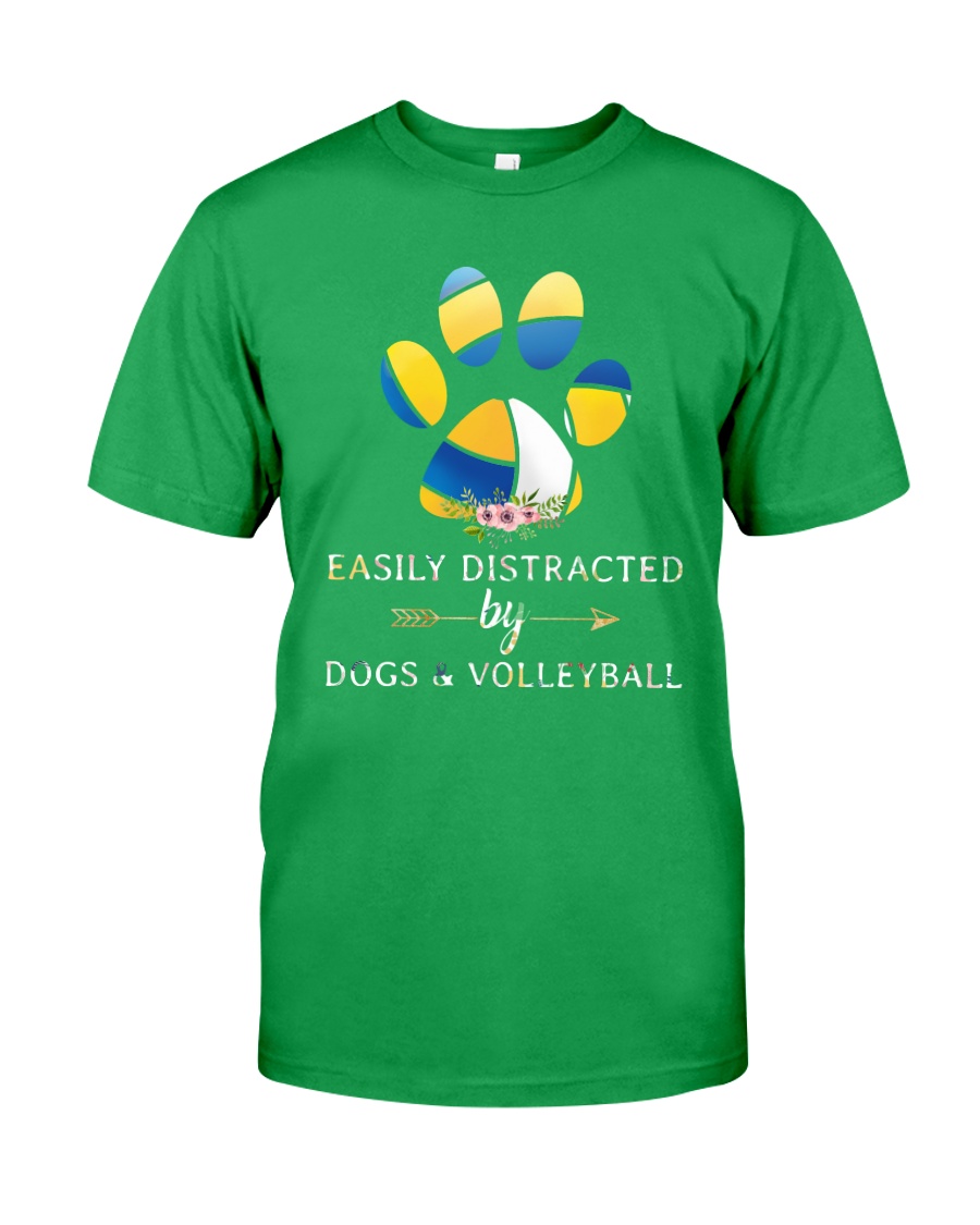Easily Distracted By Dogs And Volleyball Classic T-Shirt