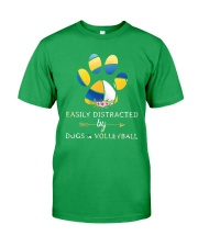 Easily Distracted By Dogs And Volleyball Classic T-Shirt front