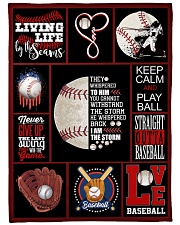Baseball Funny Never Give Up Graphic Design Large Fleece Blanket - 60" x 80" front