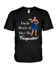 Fresh Batch of shut the fucupcakes V-Neck T-Shirt thumbnail