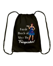 Fresh Batch of shut the fucupcakes Drawstring Bag thumbnail