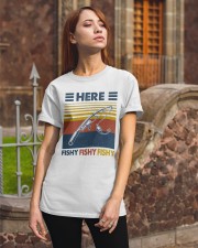Fishing Here Fishy Fishy Fishy Classic T-Shirt apparel-classic-tshirt-lifestyle-06