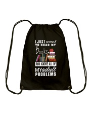 I just want to read my books Drawstring Bag thumbnail