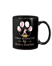 Easily Distracted By Dogs And Baseball Mug thumbnail
