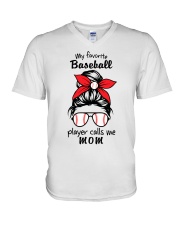 My Favorite Baseball Player Calls Me Mom NT347 V-Neck T-Shirt tile