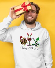 HOCKEY WINE DOG XMAS Hooded Sweatshirt apparel-hooded-sweatshirt-lifestyle-front-68