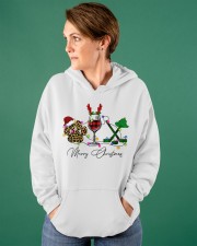 HOCKEY WINE DOG XMAS Hooded Sweatshirt apparel-hooded-sweatshirt-lifestyle-front-72