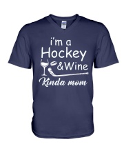 Im A Hockey And Wine V-Neck T-Shirt thumbnail