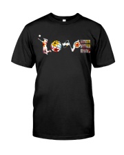 Volleyball Love Flower Classic T-Shirt front