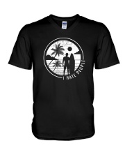 Surfing Men Hate People V-Neck T-Shirt thumbnail