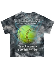 Softball I Am The Storm All-over T-Shirt back