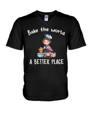 bake the world V-Neck T-Shirt thumbnail