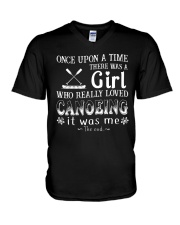 A Girl Loves Canoeing V-Neck T-Shirt thumbnail