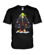 Tennis Christmas Tree V-Neck T-Shirt thumbnail