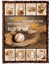 Baseball Funny Your Talent Graphic Design Large Fleece Blanket - 60" x 80" front