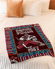 Hockey Behind Every Good Goalie Graphic Design Small Fleece Blanket - 30" x 40" aos-coral-fleece-blanket-30x40-lifestyle-front-01