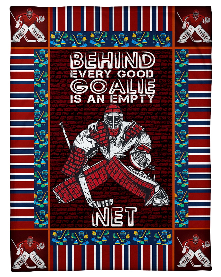 Hockey Behind Every Good Goalie Graphic Design Small Fleece Blanket - 30" x 40"