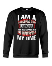 I AM A BASEBALL DAD Crewneck Sweatshirt thumbnail