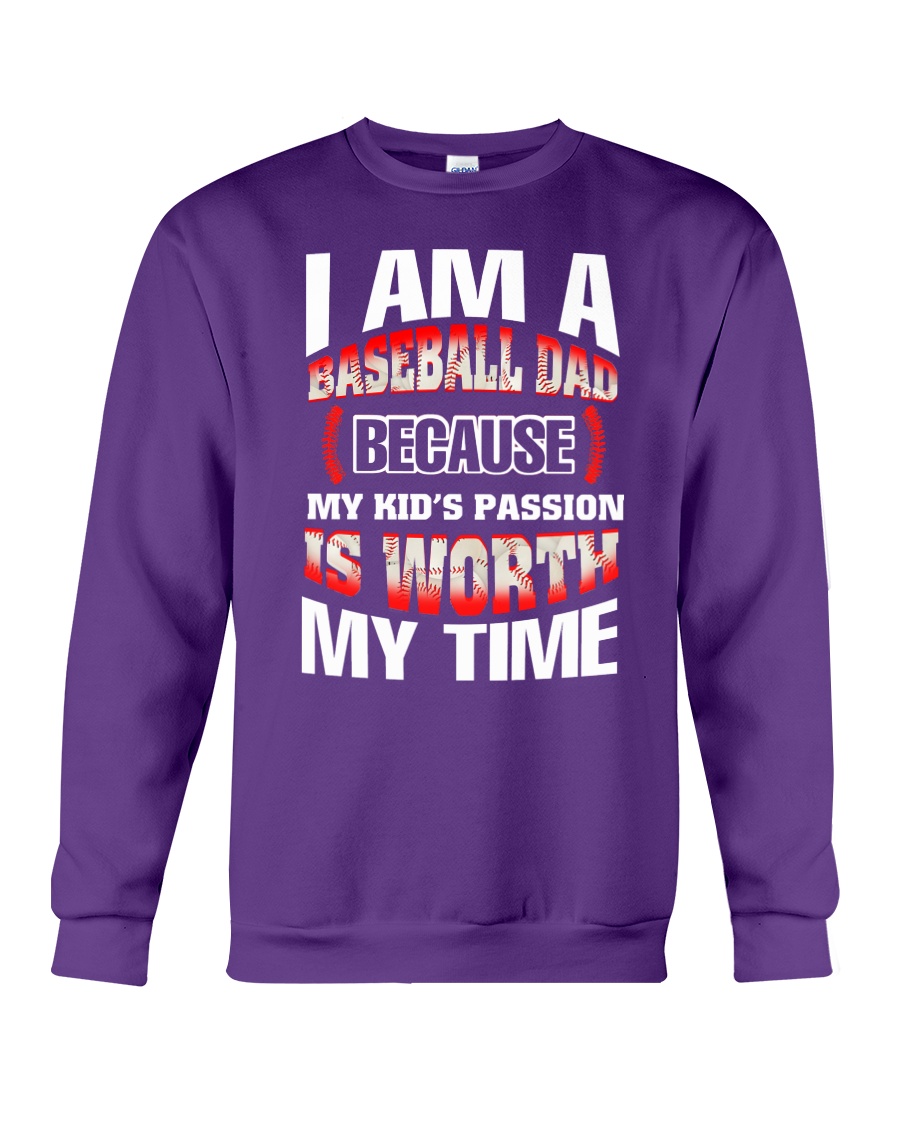 I AM A BASEBALL DAD Crewneck Sweatshirt