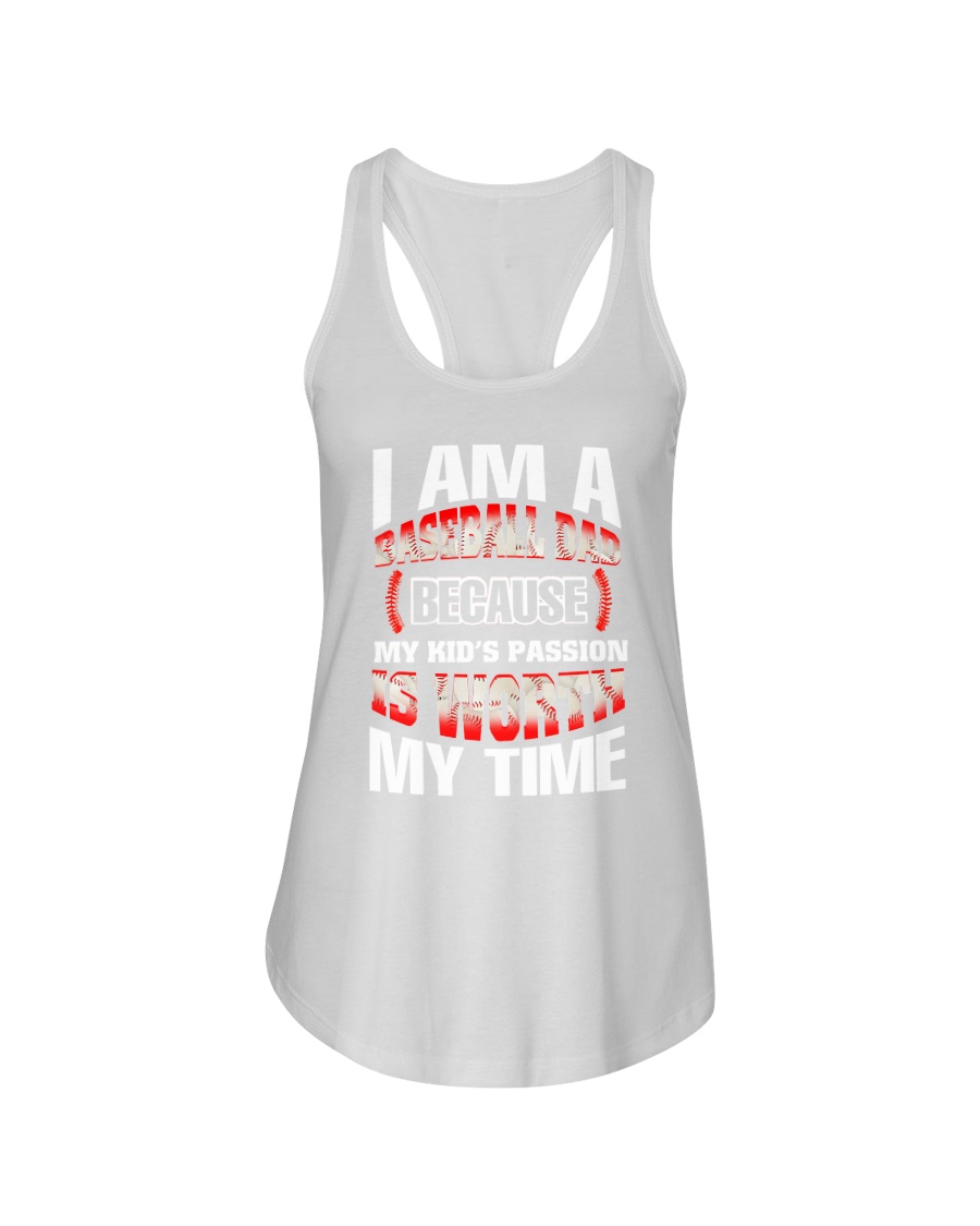 I AM A BASEBALL DAD Ladies Flowy Tank