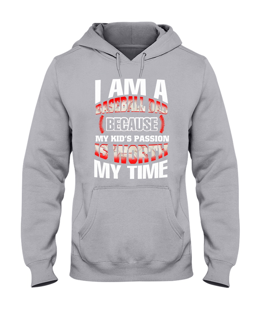 I AM A BASEBALL DAD Hooded Sweatshirt