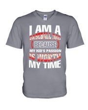 I AM A BASEBALL DAD V-Neck T-Shirt thumbnail
