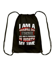 I AM A BASEBALL DAD Drawstring Bag thumbnail