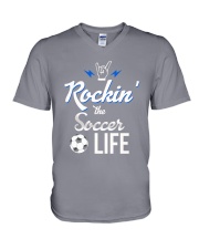 Rockin- The Soccer- Life V-Neck T-Shirt thumbnail