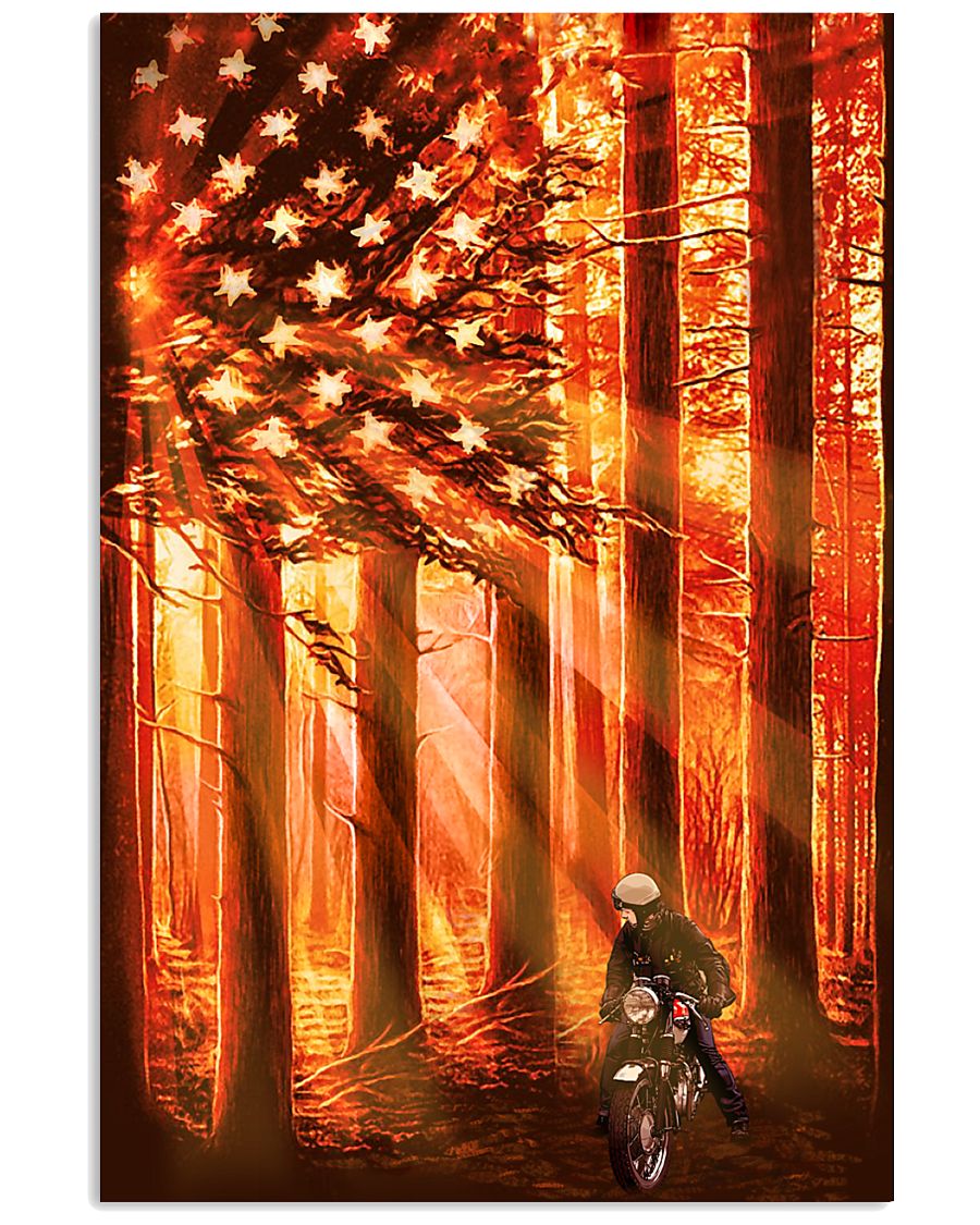 Motorcycle Flag 16x24 Poster